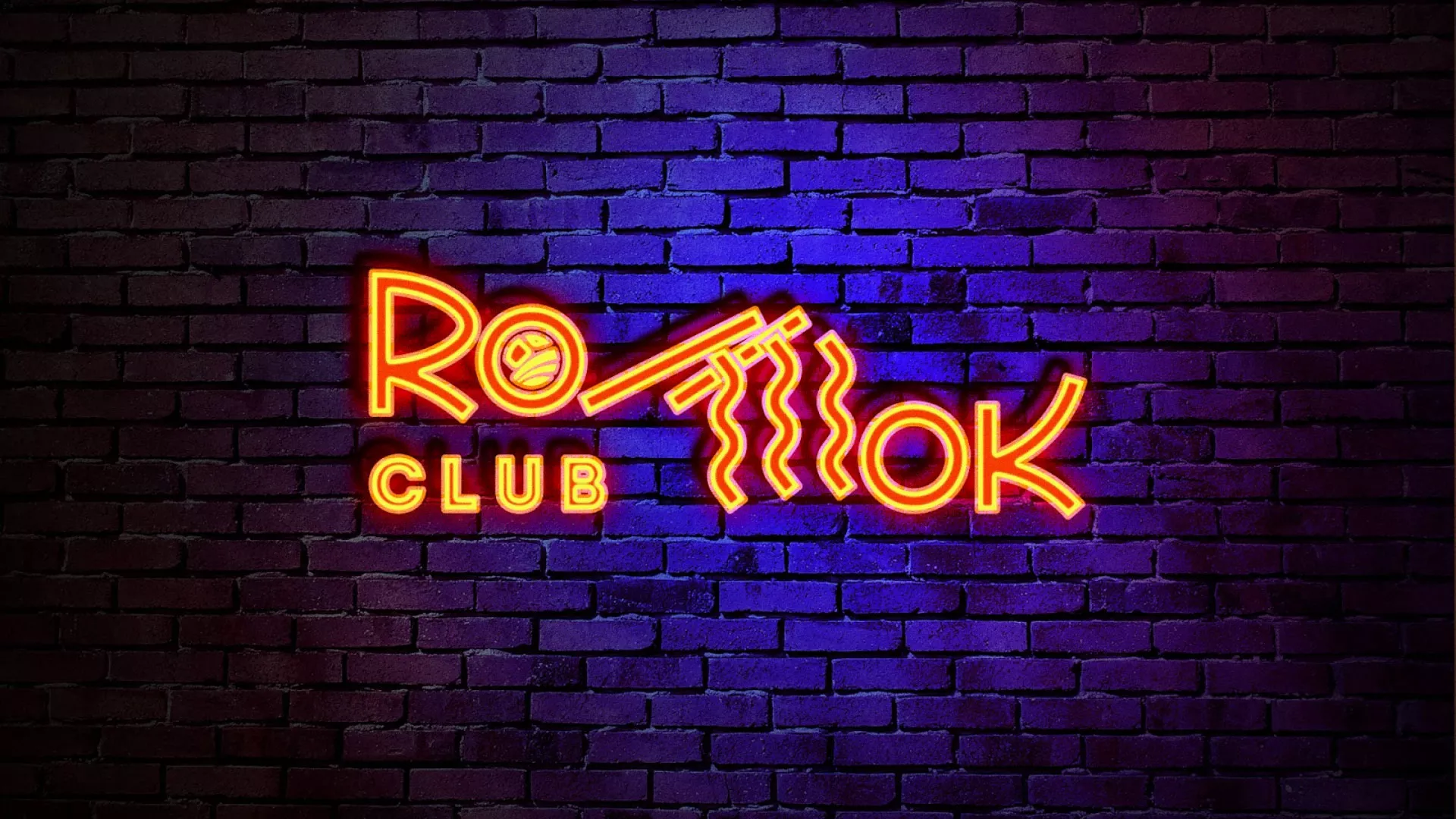 Разработка интерьерной вывески суши-бара «Roll Wok Club» в Тайге